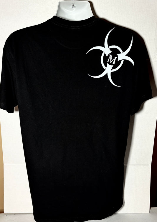 Biohaz Creations logo t-shirt (white logo)