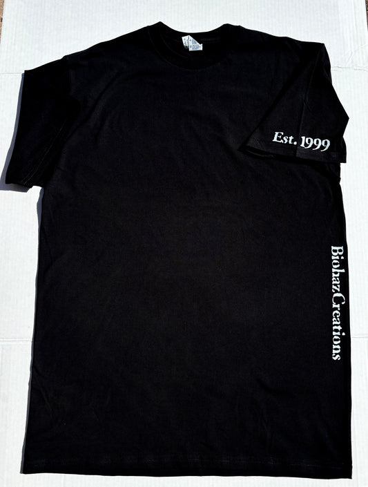 Biohaz Creations logo t-shirt (white logo)